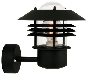 Φωτιστικό Τοίχου Vejers 25091003 22x23cm 1xE27 60W IP54 Black Nordlux Steel,Glass