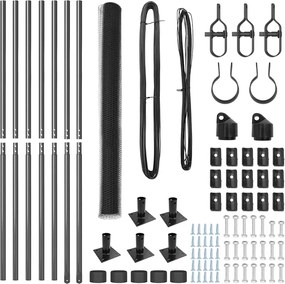 vidaXL Στύλος Περιφράξεων Γκρι 10 x 1,4 μ (25 χλστ πλέγμα)