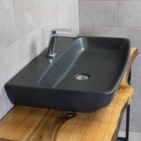 Naxos Black Matt 77x39 - Επιτραπέζιος νιπτήρας