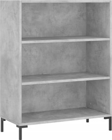 vidaXL Ντουλάπι Γκρι Σκυροδέματος 69,5x34x180 εκ. Επεξεργασμένο Ξύλο