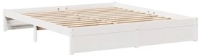 vidaXL Κρεβάτι Βιβλιοθήκη Χωρίς Στρώμα 180x200 εκ Μασίφ Ξύλο Πεύκου
