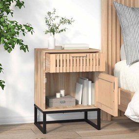 vidaXL Κομοδίνα 2 τεμ. 40x30x55,5 εκ Επεξεργασμένο Ξύλο &amp; Σίδερο