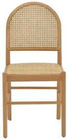 Καρέκλα Alessia pakoworld ξύλο οξιάς-rattan φυσικό 43x40x89εκ