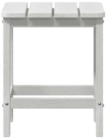 vidaXL Πλευρικό Τραπέζι Adirondack Λευκό 38x38x45 εκ. από HDPE
