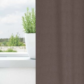 vidaXL Κουρτίνες 2 pcs Σκούρο καφέ Σκούρο καφέ 140x140cm Πολυεστέρας