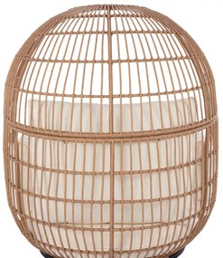 ΠΟΛΥΘΡΟΝΑ ΦΩΛΙΑ ALLEGRA  ΜΕ WICKER ΣΕ ΜΠΕΖ ΑΠΟΧΡΩΣΗ 110x85x148 εκ.