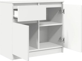 vidaXL Συρταριέρα με Συρτάρια Λευκή 71x35x65 εκ. από Επεξ. Ξύλο