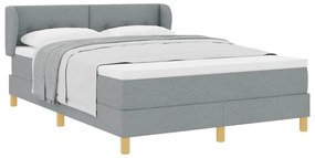 vidaXL Κρεβάτι με Ελατήρια και Στρώμα Κρεμ 90x200 εκ Υφασμα με στρώμα
