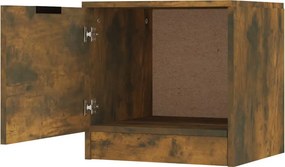 vidaXL Κομοδίνα 2 τεμ. Καπνιστή Δρυς 40 x 39 x 40 εκ.