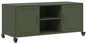 vidaXL Έπιπλο Τηλεόρασης Πράσινο Λαδί 100,5x39x43,5 εκ. από Ατσάλι
