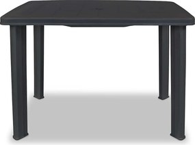vidaXL Τραπέζι Κήπου Ανθρακί 101 x 68 x 72 εκ. Πλαστικό