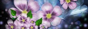 Εικόνα μωβ λουλούδια φαντασίας - 135x45