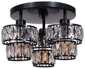 Φωτιστικό Οροφής - Πλαφονιέρα 534LUN5981 Φ30x23cm 3xE27 40W Black Opviq