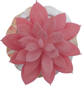 Τεχνητό Φυτό σε Κεραμικό Πορτοκαλί Γλαστράκι 7x13cm