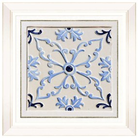 Κάδρο Folk Tiles IV FA13251 50x50cm Light Blue MindTheGap Τετράγωνοι Ξυλο