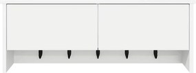 vidaXL Τοίχου Κρεμάστρα Λευκό 80 x 20 x 30 cm Επεξεργασμένο ξύλο