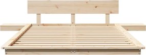 vidaXL Σκελετός Κρεβατιού Καφέ 140 x 190 cm ξύλο