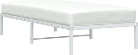 vidaXL Πλαίσιο Κρεβατιού Λευκό 90 x 190 εκ. Μεταλλικό