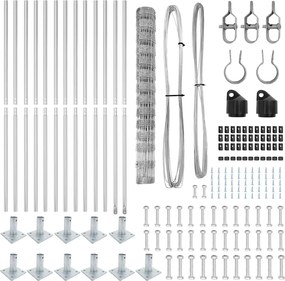 vidaXL Στύλος Περιφράξεων Γαλβανισμένο 25 x 1,4 μ Ατσάλι