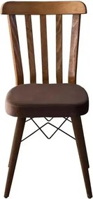 Extendable Dining Table &amp; Chairs Set (7 Pieces) Fergana - Brown Brown