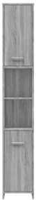 Ντουλάπι Μπάνιου Γκρι Sonoma 30x30x183,5 εκ. Επεξεργασμένο Ξύλο - Γκρι