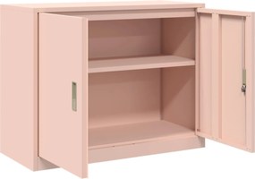 vidaXL Ντουλάπι αποθήκευσης Ροζ 90 x 40 x 70 cm Ατσάλι