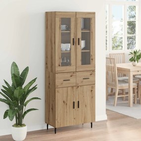 vidaXL Highboard με συρτάρι 2 pcs Artisan Oak Επεξεργασμένο ξύλο