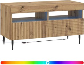 vidaXL Ντουλάπα LED Τηλεόρασης Artisan Δρυς Επεξεργασμένο Ξύλο