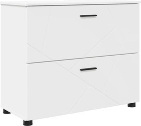 vidaXL Σετ Επίπλων Μπάνιου 2 τμχ. Λευκό 76,5 x 35 x 64 εκ