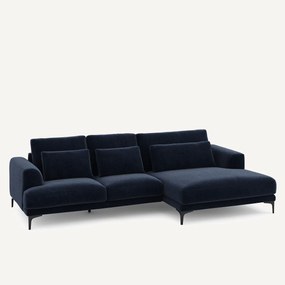 Γωνιακός καναπές XL δεξιός, από βελούδινο chenille, MARSILE