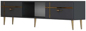 Έπιπλο Τηλεόρασης Line 475OLV3059 150x29,6x40,6cm Anthracite-Gold