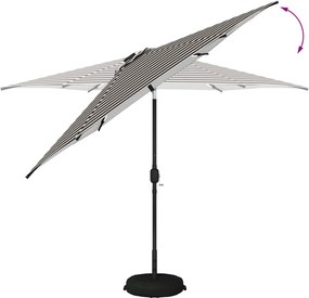 vidaXL Ομπρέλα Κήπου με LED Φώτα και Βάση 300 x 300 cm Πολυεστέρας