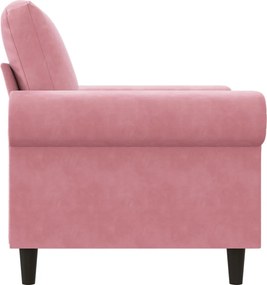 vidaXL Πολυθρόνα Ροζ 60 εκ. Βελούδινη