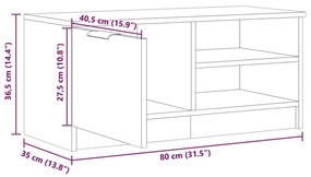 Ντουλάπι τηλεόρασης Artisan Oak 80x35x36,5 cm - Καφέ