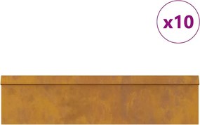 vidaXL Φράχτες με σαλιγκάρια 16 pcs Σκ rusty