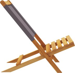 vidaXL Καρέκλες Κήπου 2 τεμ. Ανθρακί Μασίφ Ακακία &amp; Ύφασμα