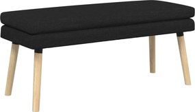 vidaXL Διπλή Επίστρωση Πάγκος Μαύρο 110 x 40 x 47 εκ. Ύφασμα