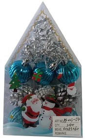 Σετ Χριστουγεννιάτικα στολίδια - 4cm - 12pcs - 023544