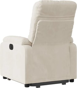 vidaXL Πολυθρόνα Ηλεκ. Ανακλινόμενη Ανύψωση Μπεζ Ύφασμα Μικροϊνών