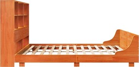 vidaXL Σκελετός Κρεβ. Χωρίς Στρώμα Καφέ Κεριού 200x200 εκ Μασίφ Πεύκο