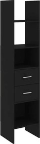 vidaXL Βιβλιοθήκη Μαύρη 40 x 35 x 180 εκ. από Επεξ. Ξύλο
