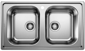 Blanco Dinas 8 Λείος Stainless Steel Brushed Finish Ανοξείδωτος Νεροχύτης 80cm