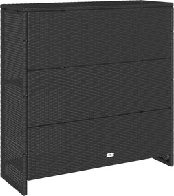 vidaXL Ντουλάπι αποθήκευσης με ράφι Μαύρο 100 x 36 x 102 εκ Ρατάν