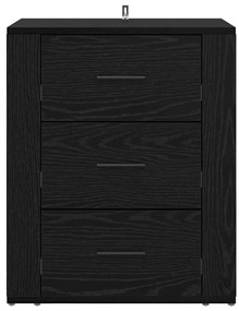 vidaXL Κομοδίνο Μαύρη δρυς 50 x 36 x 60 εκ Επεξεργασμένο ξύλο