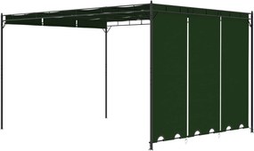 vidaXL Κιόσκι 4 x 3 x 2,3 μ Πράσινο Πολυεστέρας και Χάλυβας