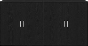 vidaXL Πλαϊνό γραφείο 2 pcs Μαύρη Οξυά 79 x 38 x 80 εκ.