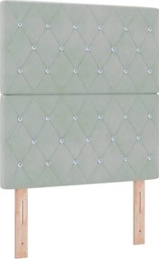 vidaXL Κεφαλάρι Ανοιχτό γκρι 80 cm Βελούδο