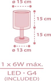 Baby Teddy Pink επιτραπέζιο φωτιστικό (41571S)