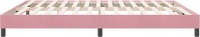 vidaXL Κρεβάτι Boxspring χωρίς Στρώμα Ροζ 180x210 εκ. Βελούδινο