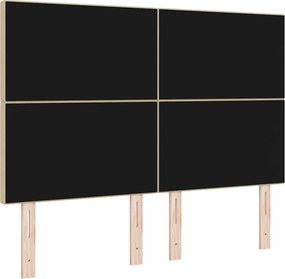 vidaXL LED κεφαλάρι Γκρι Πράσινο 144 cm Υφασμάτινο Κορντουρά